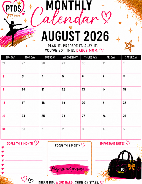 PTDS Mom™ Competition Season Planner 2026–2027 | Digital Download